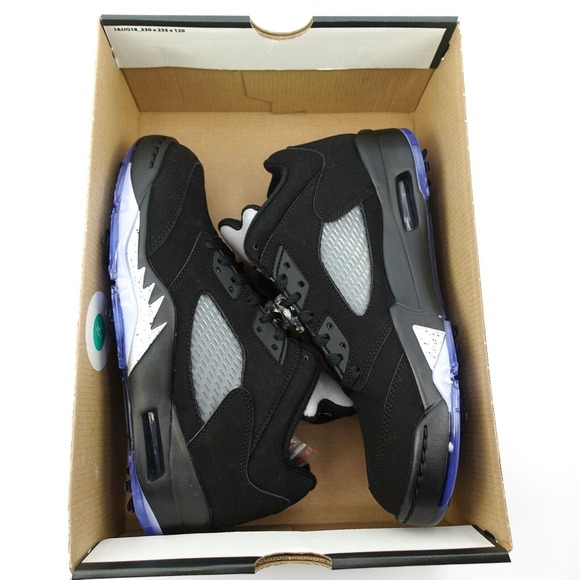 Nike Air Jordan V Retro Low Golf Shoes Black Silver Fire Red CU4523-003 Mens 8 main image 9